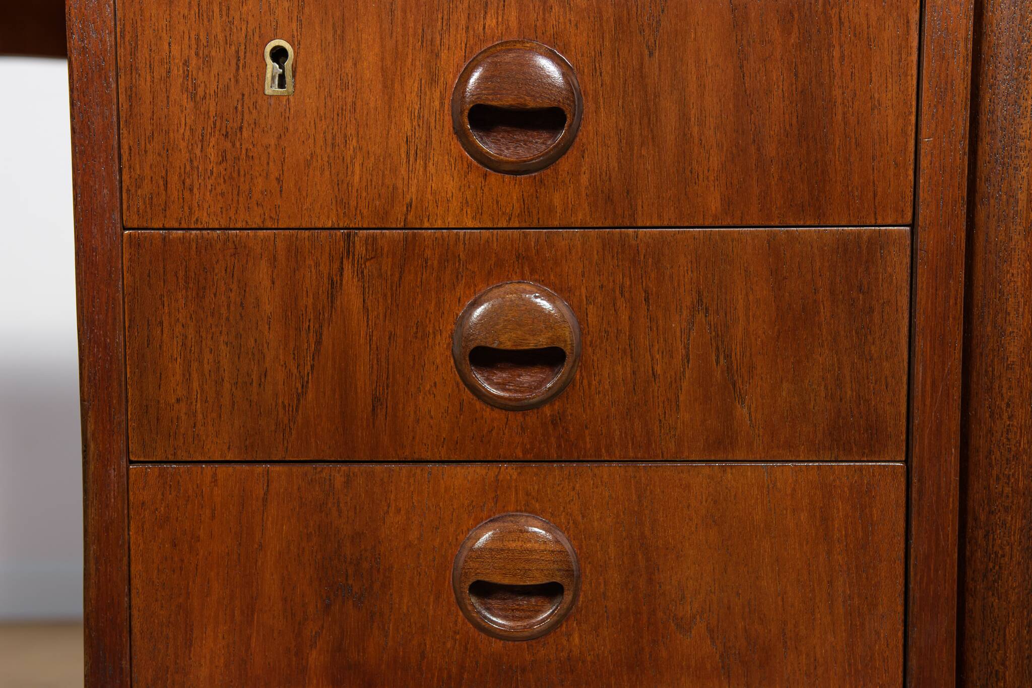 Mid-Century Freestanding Teak Desk, Denmark, 1960s