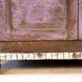 Antique Burmese teak sideboard with original mauve patina