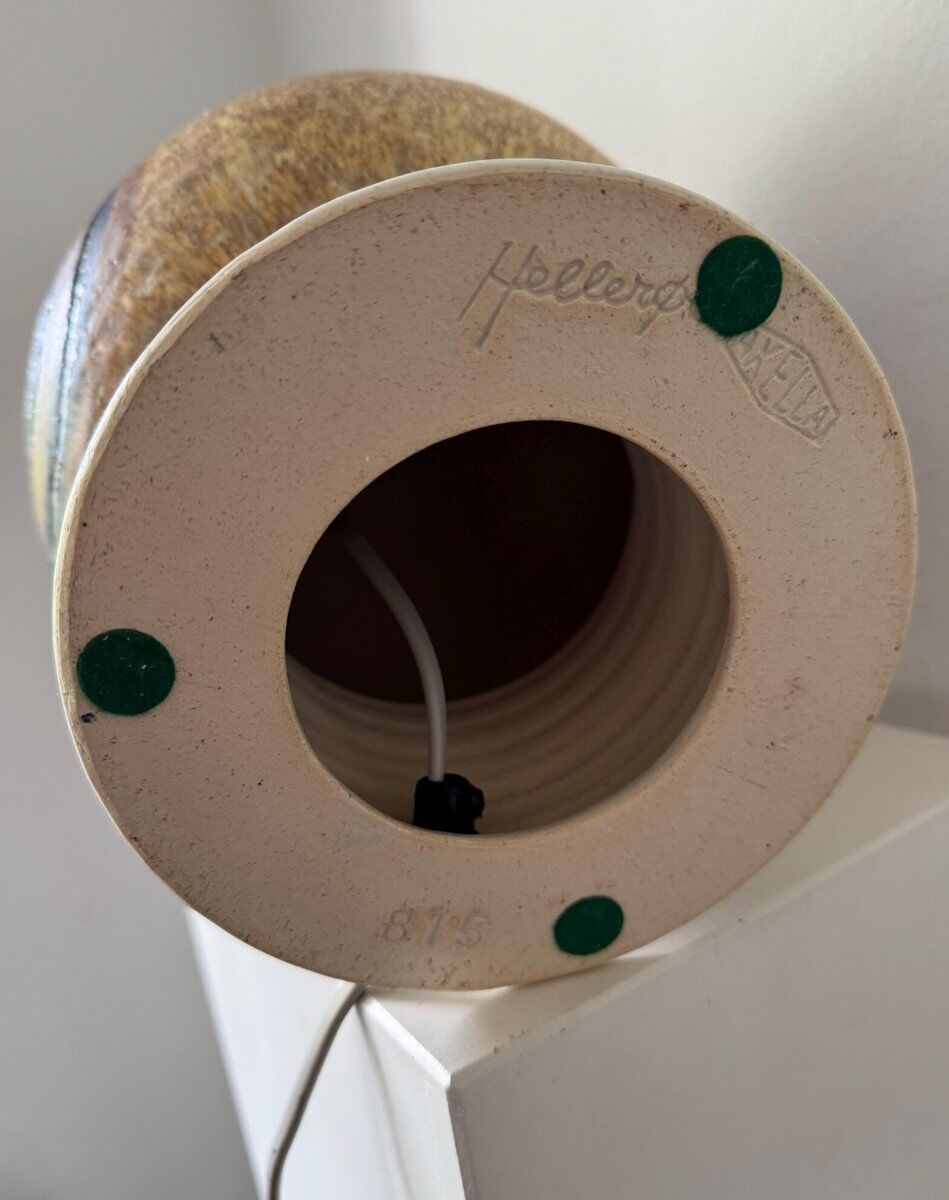Ceramic table lamp by Jette Hellerøe for Axella, Denmark, 1960s