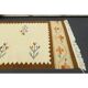 1970s Turkish Oushak Handmade Wool Cotton Beige Runner 71x283