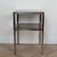 Side tables, chrome metal end tables