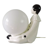 Vintage ceramic lamp Pierrot 70s