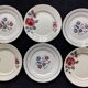 6 Badonviller and Lunéville mismatched dessert plates