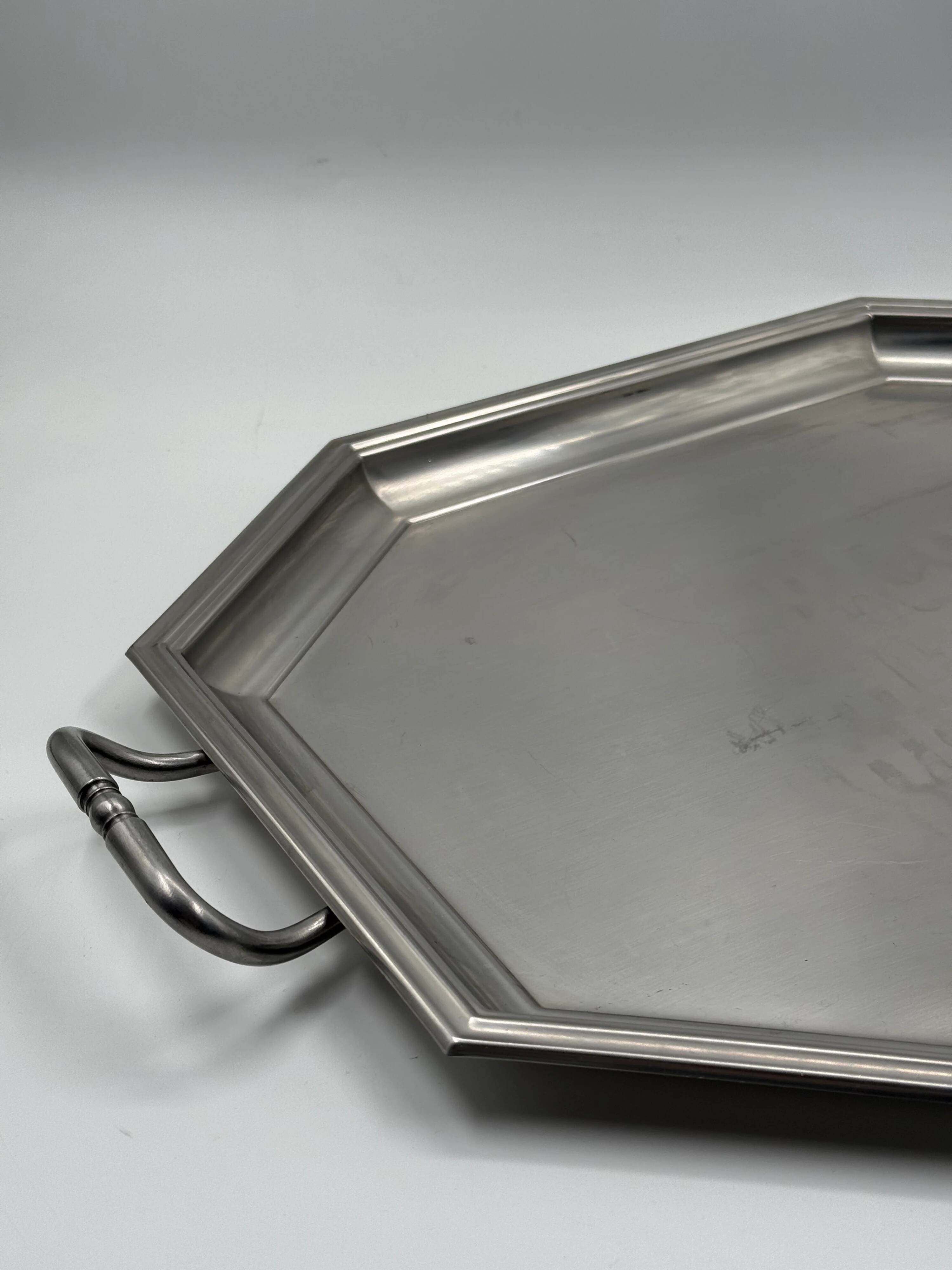 Vintage French metal serving tray
