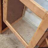 Old glass sideboard on legs