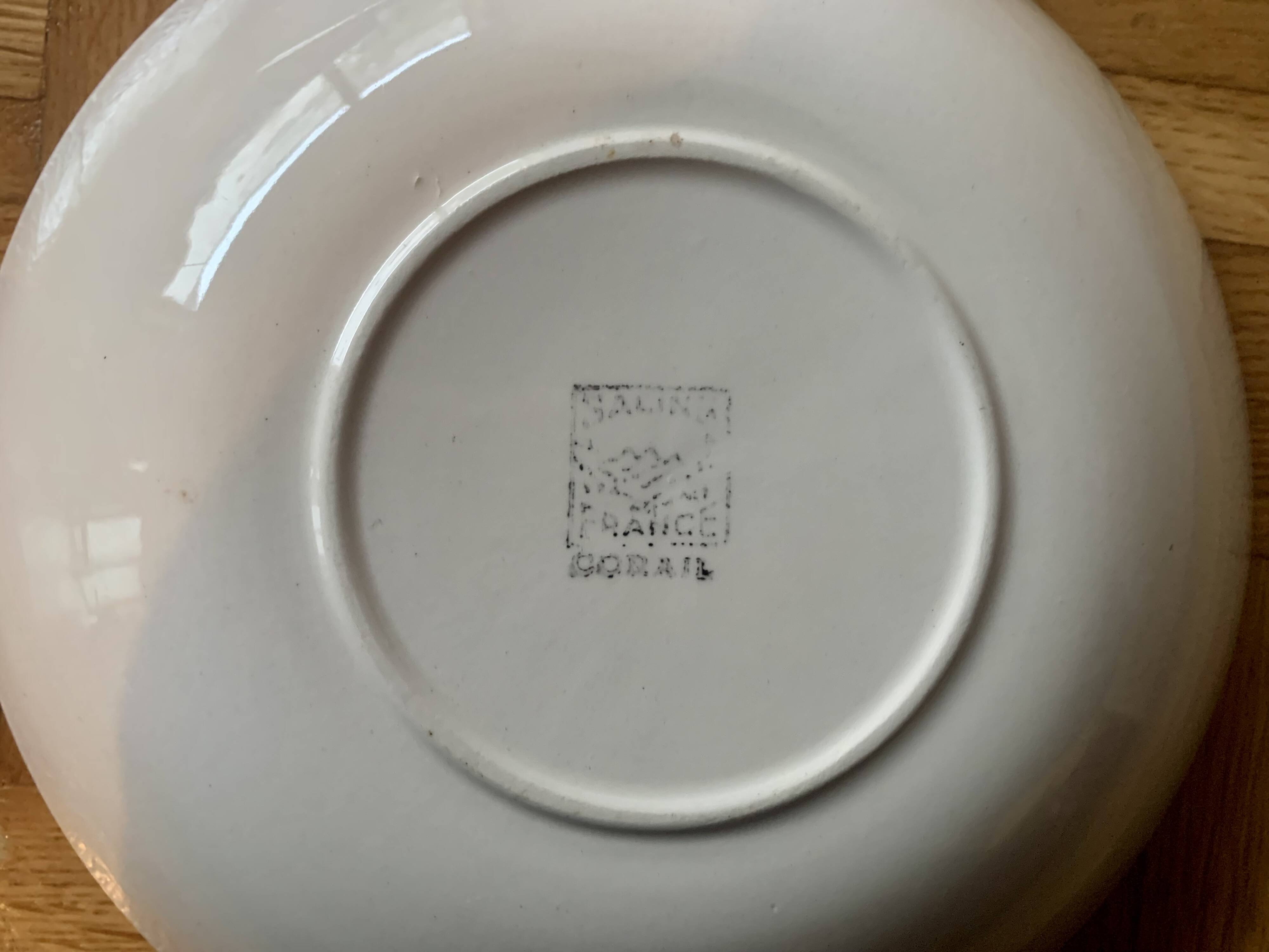Set of 6 Salins soup plates - Deauville series - 1960