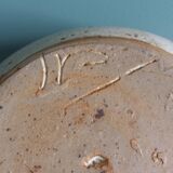 Soup tureen, vegetable dish in Puisaye stoneware signed by Jean-Pierre Prud’homme.