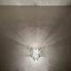 Set of 2 Austrian Ice Glass Wall Lamps by J.T. Kalmar