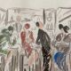 Watercolor haute couture 1928 André Meurice