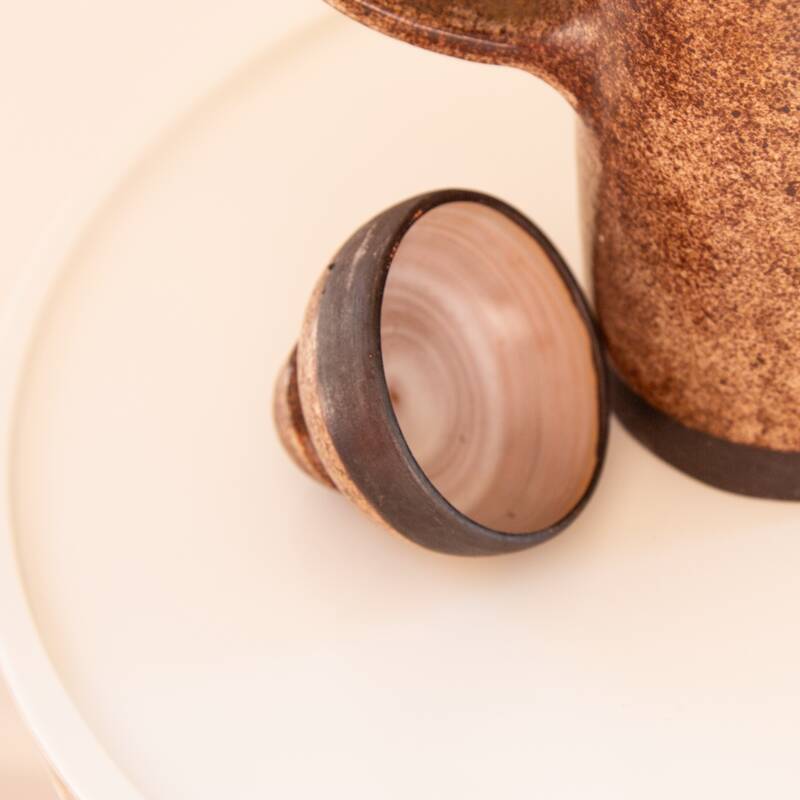 Wabi Sabi spirit elongated stoneware teapot