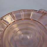 Plat rond en verre rose
