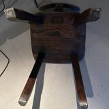 Set of 4 brutalist design elm t-chairs - 1950