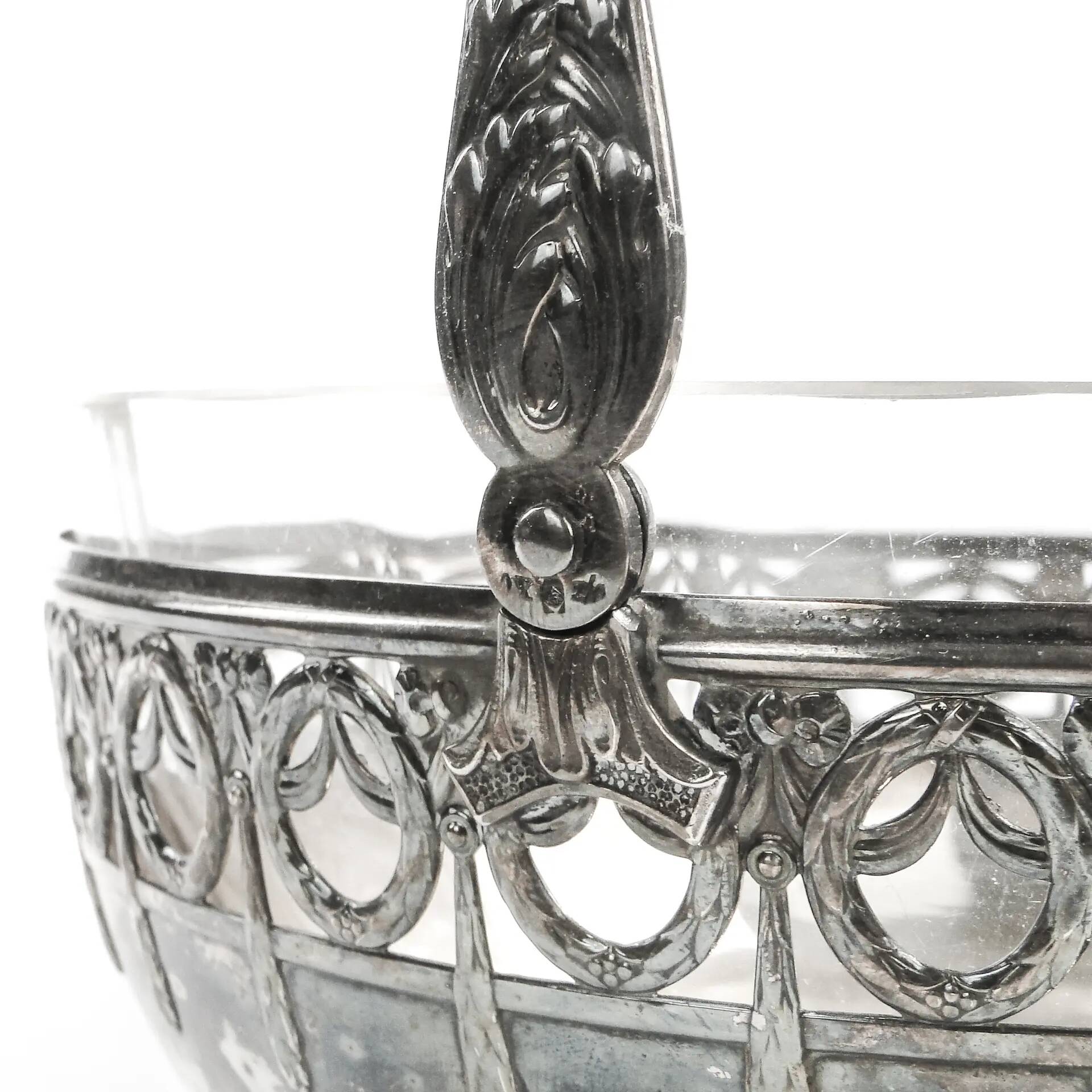 Fruit basket, Art Nouveau, silver-plated brass, WMF, Germany, early 20th century