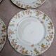 Set of 6 vintage French porcelain plates – pink floral design