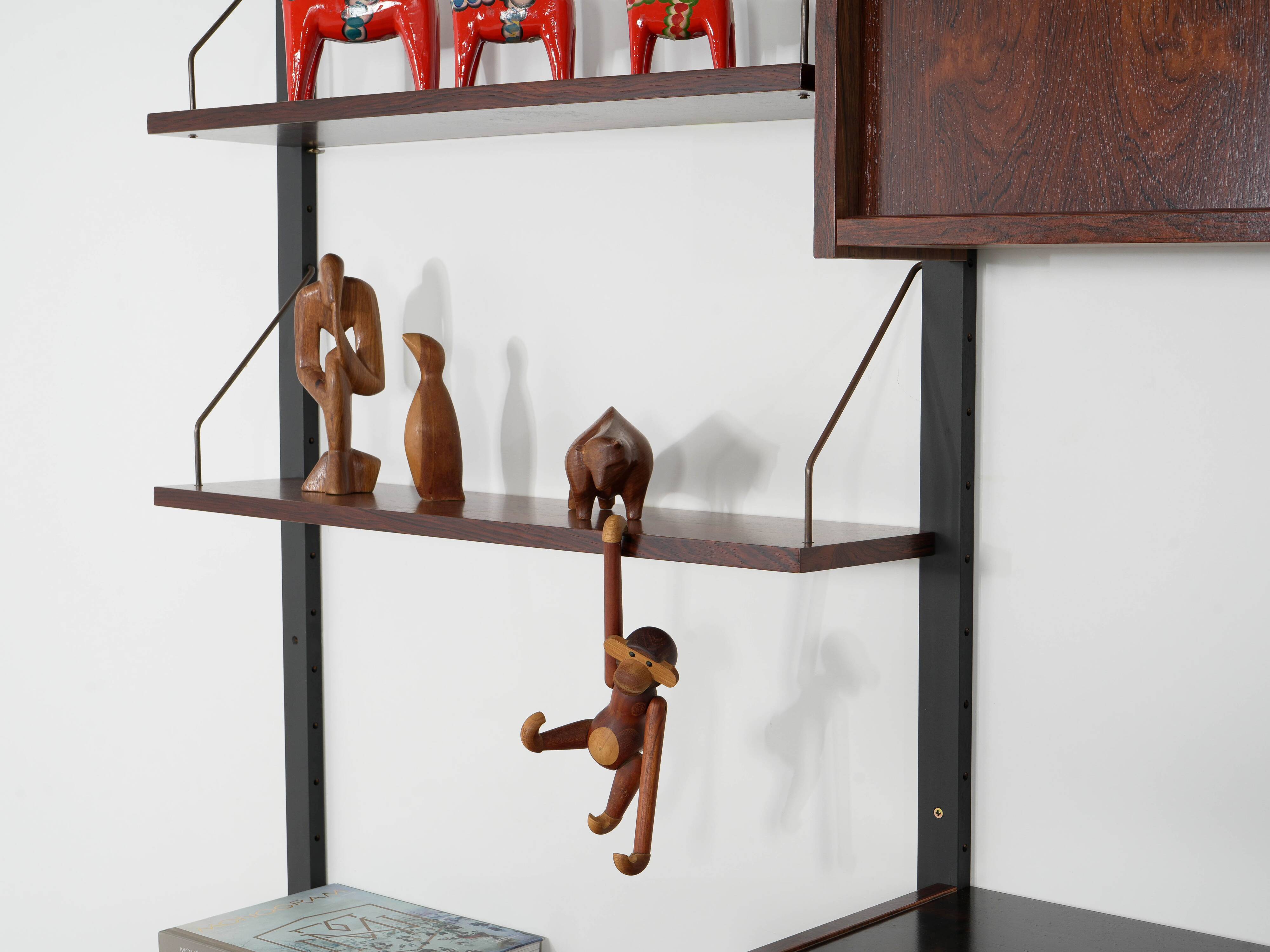 PS System Modular Shelving, Rosewood Veneer, Danish, 1960s