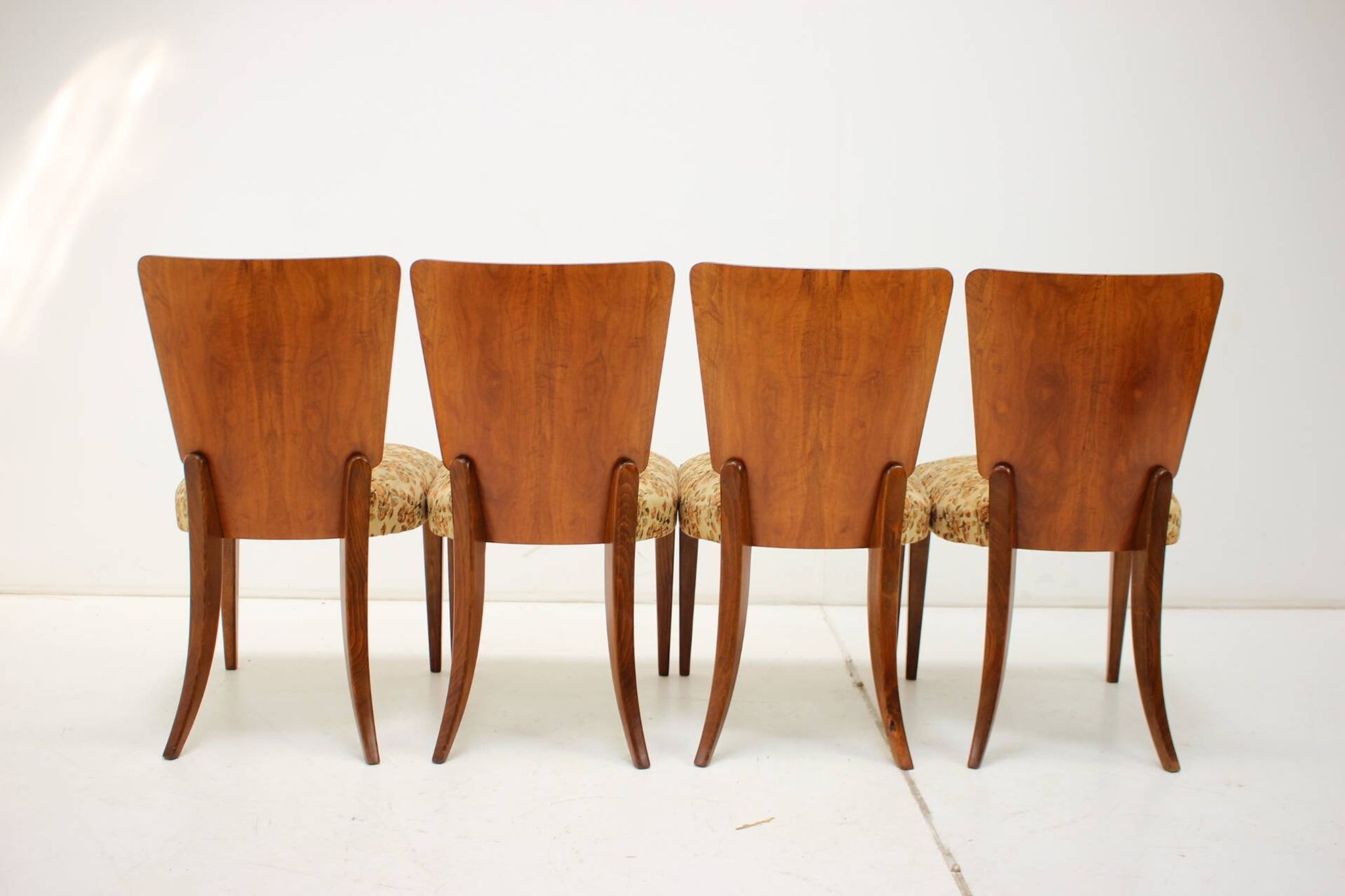 1950s Jindrich Halabala Dining Chairs H-214 for UP Závody, Set of 4