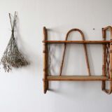 Rattan wall shelf