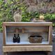 Comptoir de pâtisserie français ancien îlot de cuisine avec plateau en marbre, vers 1930