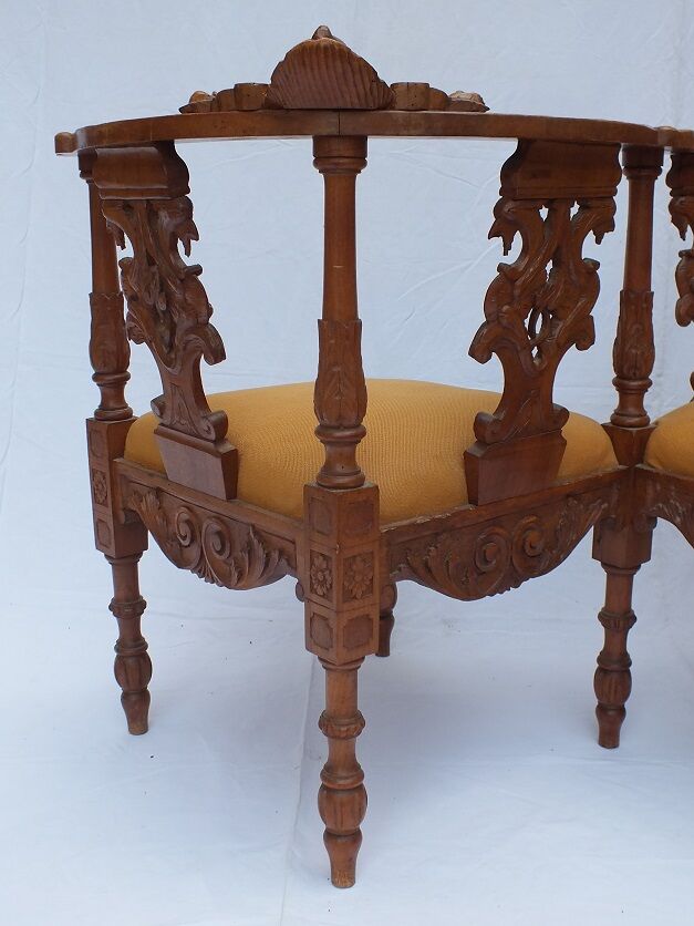 Seat two-seater said confidant - Italian work, late 19th century