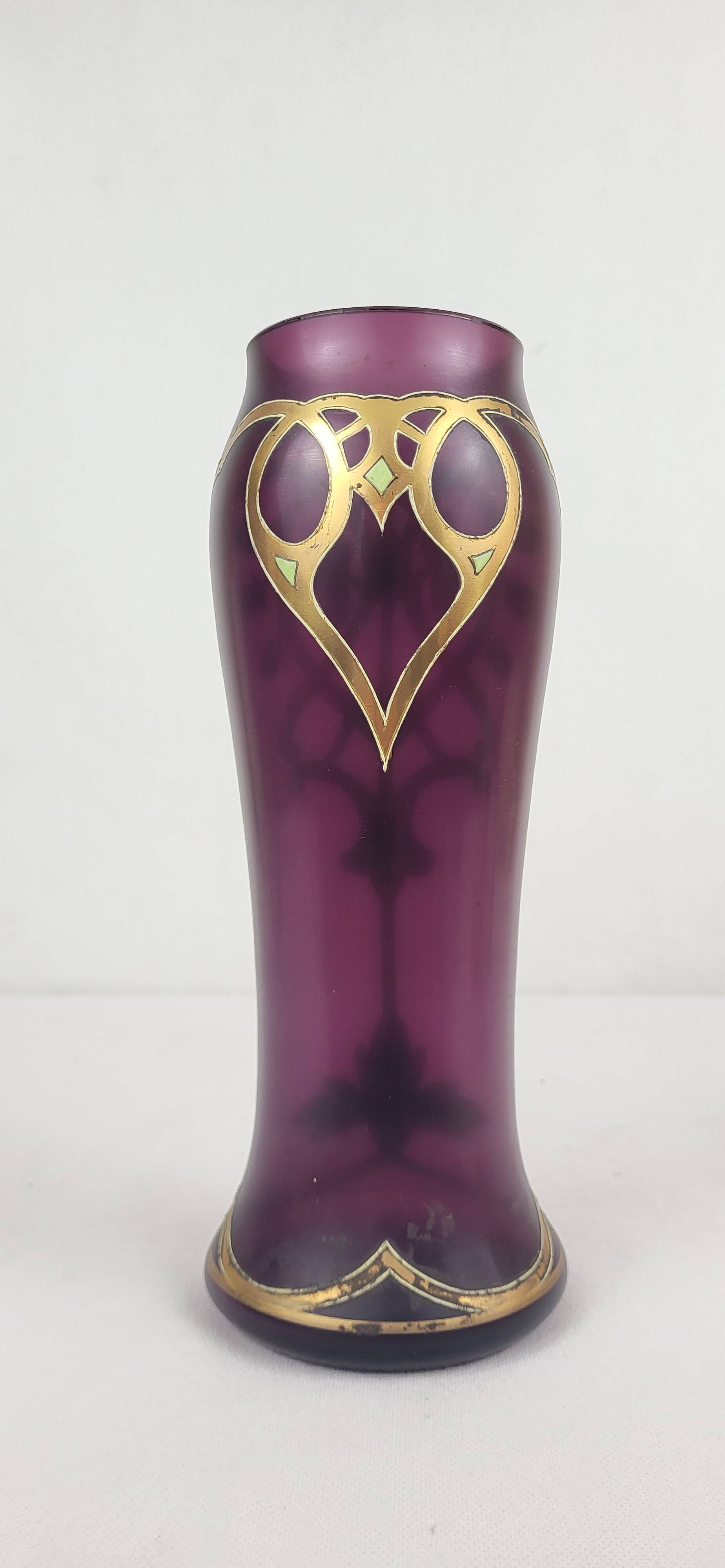 Enamelled Glass Vase, 1930s