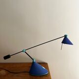 Blue memphis style table lamp
