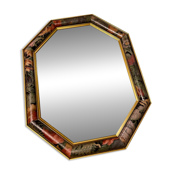 Miroir vintage biseauté à cadre floral — Beyit