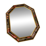 Vintage beveled mirror with floral frame