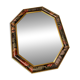 Vintage beveled mirror with floral frame