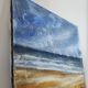 Vintage painting "Stormy Sky & Sailboats" – Signed canvas painting