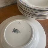 Lot of 10 Digoin soup plates early 20th century