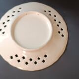 Vintage painted ceramic wall plate with cut-out design by Claude Smadja.