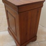 Large jam jar in solid cherry wood with its secret drawer and one door