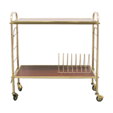 brass vintage LP trolley