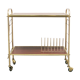 brass vintage LP trolley