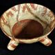 Polychrome ceramic tripod cup from the Mesoamerican tradition