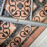 Vintage high stool in wood and metal