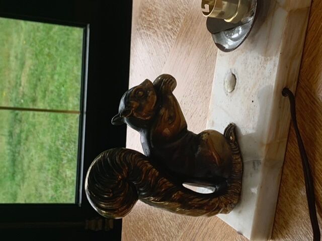 Vintage squirrel table lamp 1950