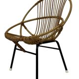 Rattan chair by Dirk van Sliedregt Rohe Noordwolde 1960 in the Netherlands