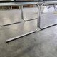 XL vintage glass coffee table with chrome frame