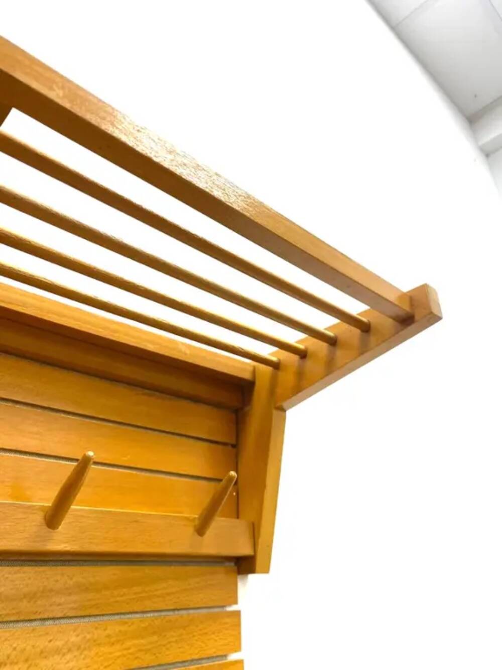 Retro wall-mounted coat rack, úluv, 1960s, czechoslovakia