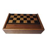 Backgammon game old wooden board game