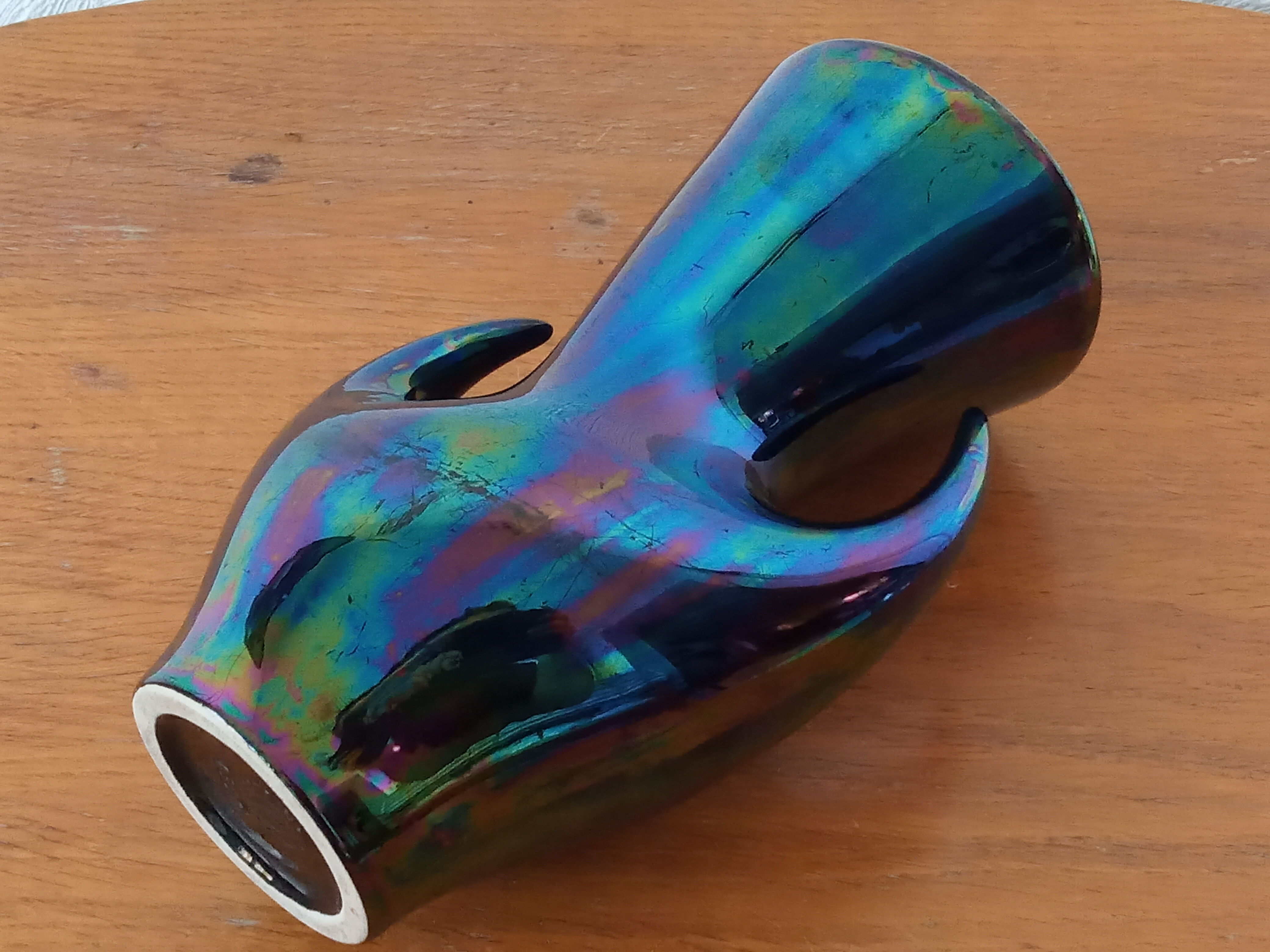 Vase Verceram black 50s/60s