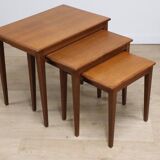 Scandinavian nesting tables "Kvalitet Form Funktion" in teak, 1960