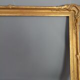 Old gilded stucco wood ear frame 63x45.5 cm, foliage 56.4x39 cm SB