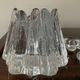 Series 6 vintage candlesticks pressed molded glass paste