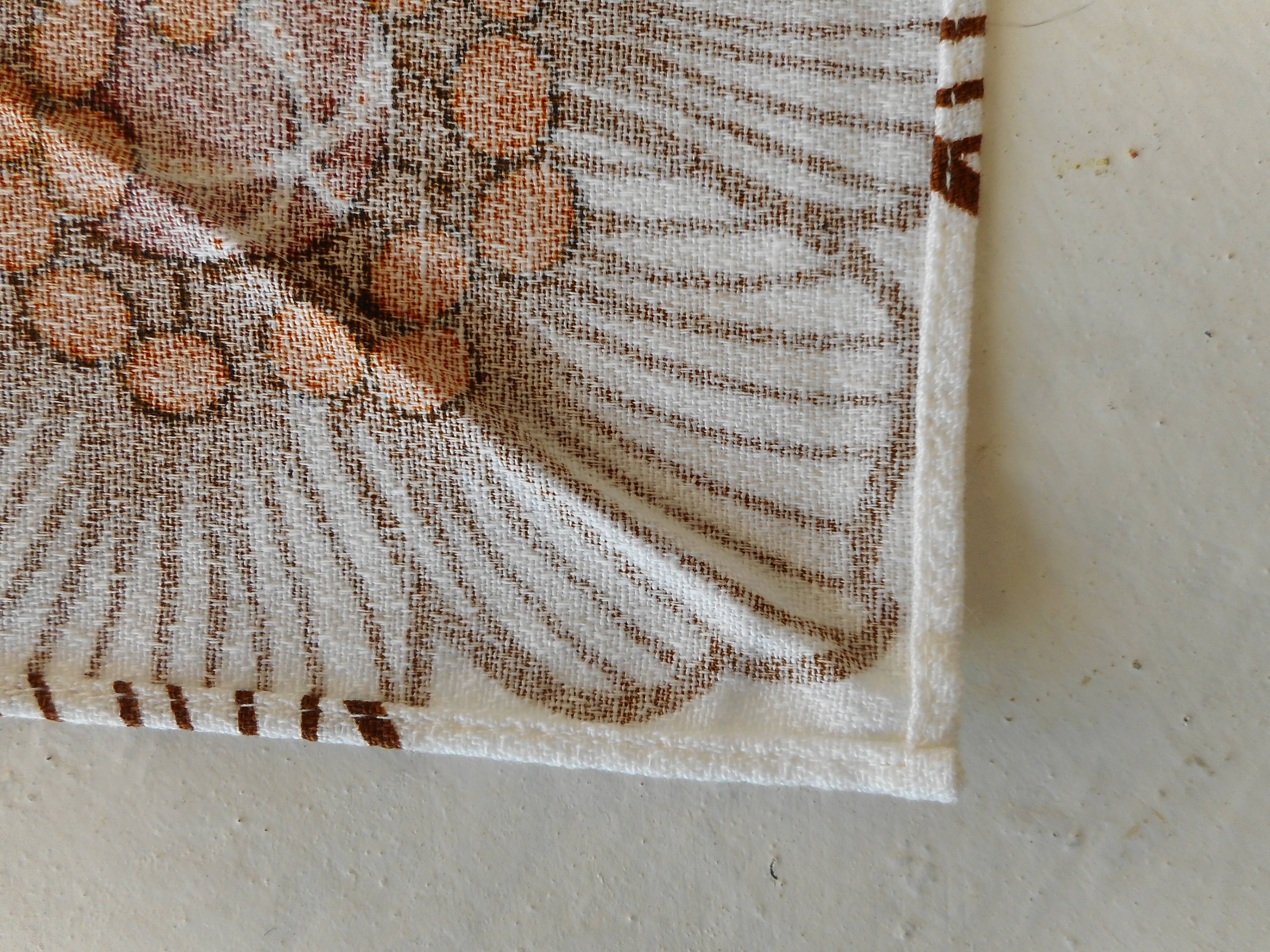 Lot de 8 serviettes de table vintage