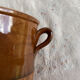 Old semi-glazed terracotta pot digoin