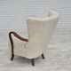 1960s, Danish design by Alfred Christensen, reupholstered, sheepskin.