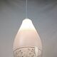 Lunel vintage textured glass pendant light, 1960s French design