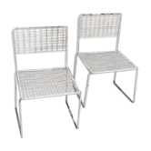 Deux chaises vintage en métal